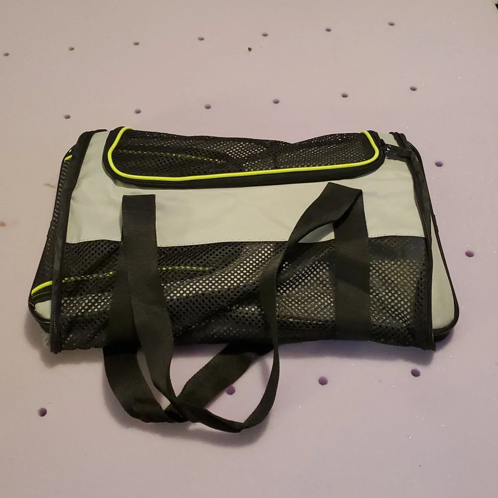 Stylish Black and Gray Pet Carrier